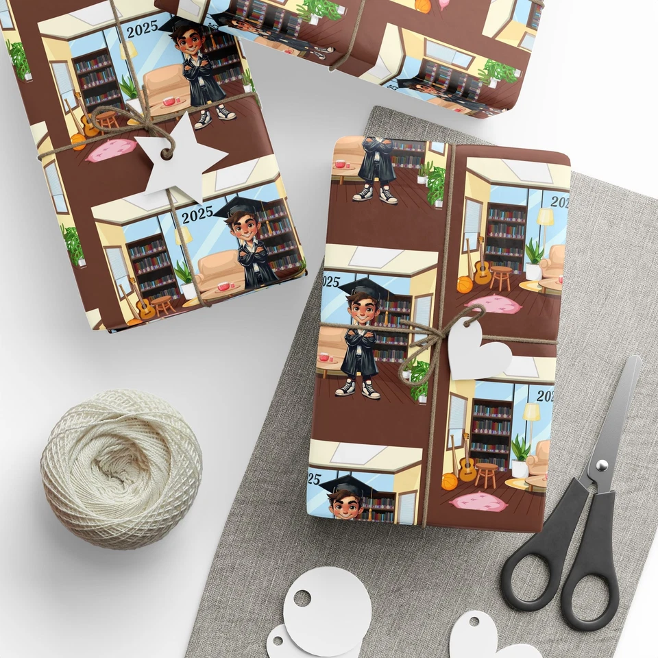 Graduation Wrapping Paper Class of 2025 Gift Wrap Senior Celebration Decor - Image 1 of 1