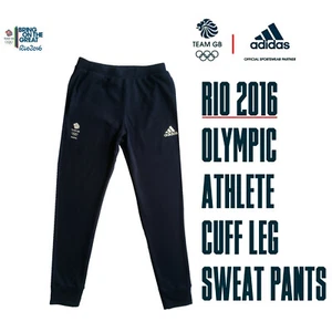 ADIDAS TEAM GB RIO 2016 OLYMPISCHE ATHLETENMANSCHETTE BEIN SWEATHOSE Größe XL 40" - Bild 1 von 10
