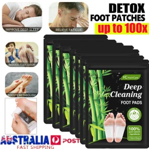 100pcs Detox Foot Patches Natural plant Toxin Removal Deep Cleansing Foot Pads - Picture 1 of 27