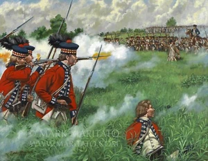 Mark Maritato Signed Revolutionary War Military Art Print 42nd Foot Monmouth NJ - Picture 1 of 1