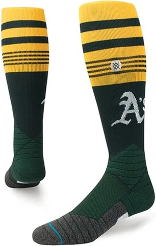 NWT Stance Men's MLB Baseball Diamond Pro OTC Socks Oakland A's L (9-12) Cover