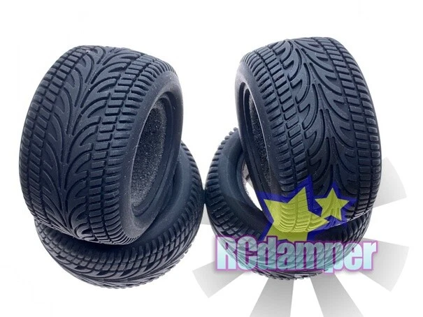 4x STREET MEAT ROAD TIRE TYRE ASSOCIATED RC18T RC18B RC18 rim wheel *BUY 2 GET 3 - Image 1 of 1