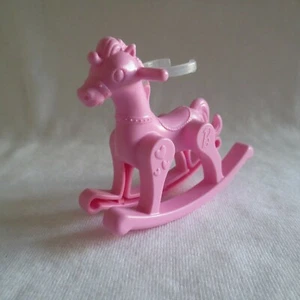 NEW! 2019 Barbie Skipper Babysitter Doll Nursery Pink Rocking Horse For Diorama - Picture 1 of 9