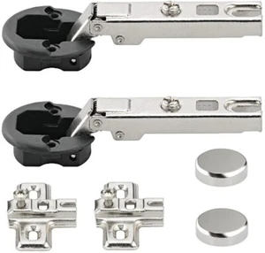 2x Topfscharnier Ø 26 mm Metalla Mini Scharnier 4-6 mm Eckanschlag Glastür Band - Bild 1 von 7