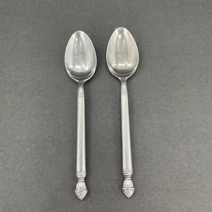 Royal Royale Pine Stainless Flatware Japan Pinecone Set of 2 Teaspoons 6.25 in - Picture 1 of 7