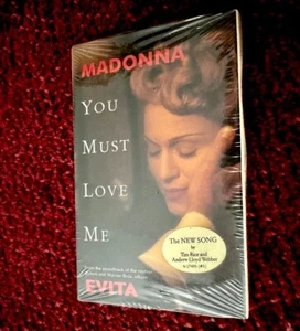 MADONNA YOU MUST LOVE ME SEALED CASSETTE TAPE SINGLE PROMO HYPE STICKER EVITA LP - Picture 1 of 6