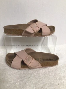 Birkenstock Siena Vegan Papillio Textil Sandalen Damen 7 N Hellrosa Schnalle - Bild 1 von 10