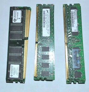 512 MB 1Rx8 PC2-3200 LOT OF 5 PIECES PULLED FROM SURPLUS SCHOOL COMPUTERS - Picture 1 of 1