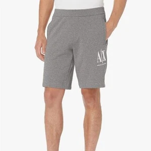 Armani Exchange Gray Athletic Shorts with Elastic Waistband - Picture 1 of 6