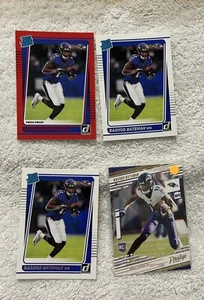 Panini Lot of 4 Baltimore Ravens Rashod Bateman Football Cards (Z1) - Picture 1 of 2