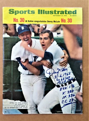 1968 Denny McLain 30 wins Sports Illustrated -Signed Denny McLain - Inscriptions - Image 1 of 4