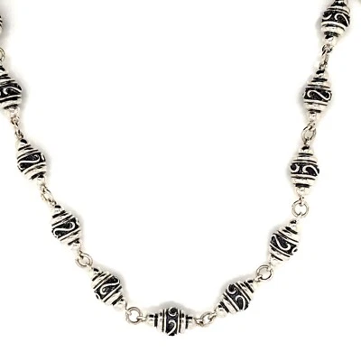 925 Sterling Silver Mens Ruby Chain Necklace 8mm - Image 1 of 3