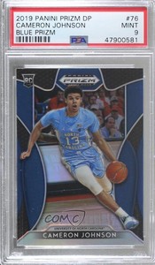 2019-20 Panini Prizm Draft Picks Blue Cameron Johnson #76 PSA 9 MINT Rookie RC