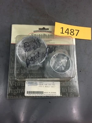 Tapas/botas de horquilla cromadas Chrome Specialties 160062 para modelos Harley FL 1949-77 Foto 1 de 2