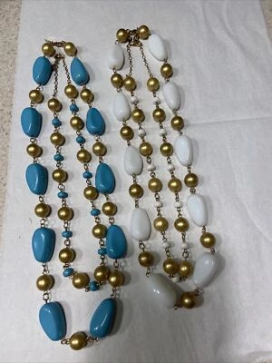 KJL Set Los Collares Turquesa Y Blanco Set $35 cada Juego Foto 1 de 4
