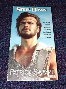 Steel Dawn VHS Patrick Swayze Post Apocalyptic Scifi Fantasy Action AVID Release - Picture 1 of 6
