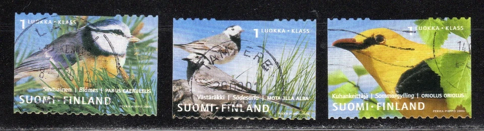 Finland 2001 SC# 1158a - c - Birds - Three Different Stamps - Used Lot # 82 — 第 1/1 张图片
