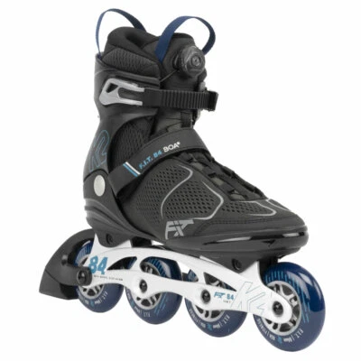 K2 FIT F.I.T. 84 BOA Herren-Inliner Inline-Skates Fitness 84mm/80A Grau/Blau - Bild 1 von 2