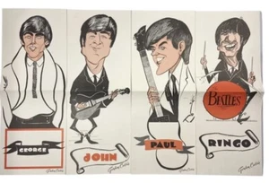 Original Vintage Beatles 1960s Set Of 4 Pinup Screamers Posters Sealed 1964 - Picture 1 of 6