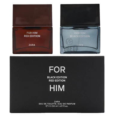 Zara For Him Edición Roja + Edición Negra Eau de Parfum 2 x 50 ml Fragancia Hombre Foto 1 de 3