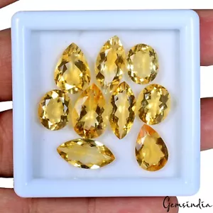 Citrino amarillo natural grado AAA 10 mm-16 mm piedras preciosas brillantes sin tratar corte mezclado - Imagen 1 de 9