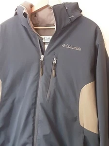 Mens sz M Blue and Gray Columbia warm insulated ski snowboard parka jacket - Picture 1 of 12