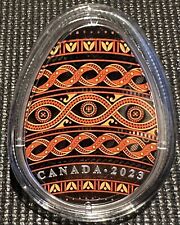Canada 2023 $20 Traditional Ukrainian Pysanka Egg 1oz Silver Coin