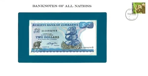 *Banknotes of All Nations Zimbabwe 2 Dollars 1980 P-1a UNC Prefix AA - Picture 1 of 2