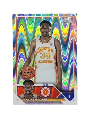 Xavier Booker 2023 Topps Chrome McDonald's All American RAYWAVE REFRACTOR #49 - Image 1 of 2