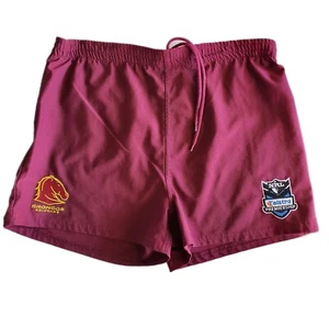 Pantalones Cortos Brisbane Broncos Vintage Footy Niño Talla 16 Cordón NRL Rugby League - Imagen 1 de 9