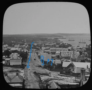 Photo AUSTRALIA SYDNEY FROM NORTH SHORE (A) Magic Lantern Slide 1895 OLD ANTIQUE - Picture 1 of 5