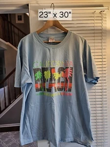 Vintage Lifes A Beach T Shirt California Multicolor Palm Trees Single Stitch XL  - Picture 1 of 4