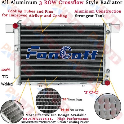 Radiador de aluminio de 3 filas para Mercedes Benz SL500 R129 500SL R 129 1990-2002 5,0 L Foto 1 de 4