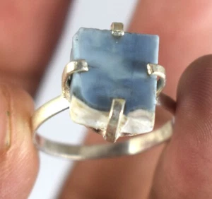 Natürlicher blauer Opal 9,70 ct Edelstein grober Herrenring zertifiziert Hochzeitsgeschenk - Bild 1 von 7
