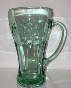 Coca Cola Gläser Green Libbey - dick schwer mit Henkel - 14 Oz. - Vintage 4er Set - Bild 1 von 9