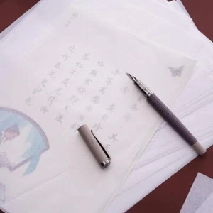100 Teile Durchscheinende Verfolgung Von Papierkalligraphie Zeichnungskopi Neu Z0 - Bild 1 von 12