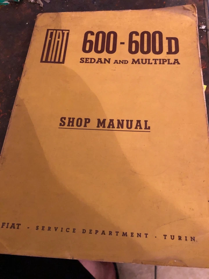 Fiat 600 600D Saloon and Multipla 633cc original official workshop manual 1963 - Image 1 of 1