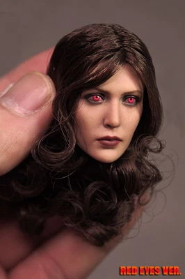 Figura Muñeca Mujer 1/6 Elizabeth Olsen Cabeza de Bruja Escarlata Esculpida Ojo Rojo Ajuste 12" Foto 1 de 3