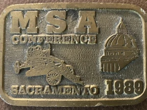 MSA Conference Sacramento 1989 Belt Buckle Maintenance Superintendents - Picture 1 of 3