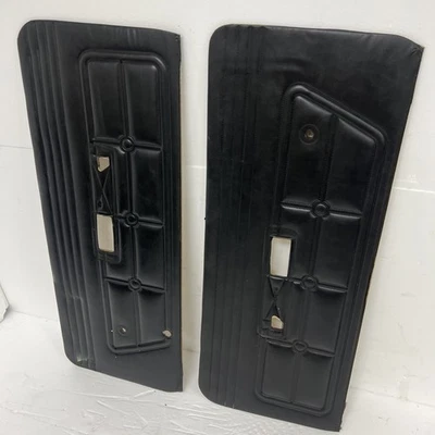 1971 1972 1973 Mustang Standard Door Panels - DS & PS PAIR - Black - Imagem 1 de 4