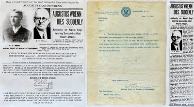 西班牙美国战争海军工程师专家/首席装备 WRENN 文件签名 — 第 1/2 张图片