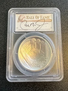 2014-P Baseball Hall of Fame Silver Dollar PCGS PR70 Cal Ripken Jr Auto - Picture 1 of 2