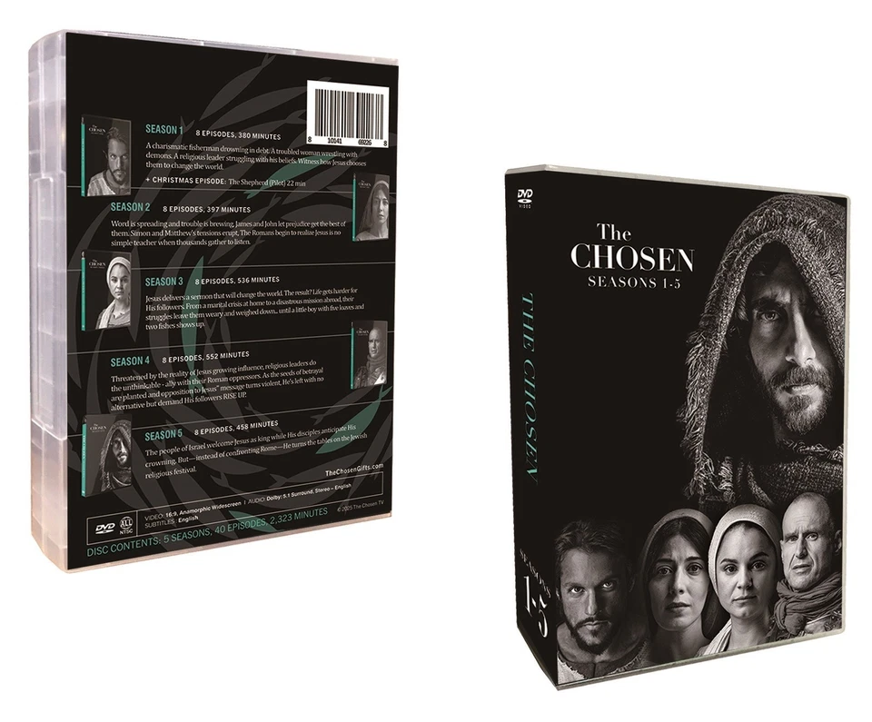 The Chosen – The Complete Series (Seasons 1-5) on DVD, TV-Series (12 Discs)