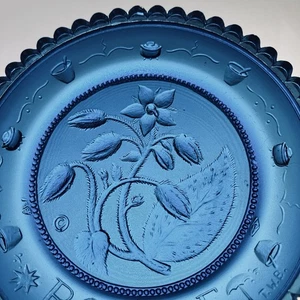 Borage Starflower Thornton Burgess Herb Series Floral Pairpoint Glass Cup Plate - Picture 1 of 8