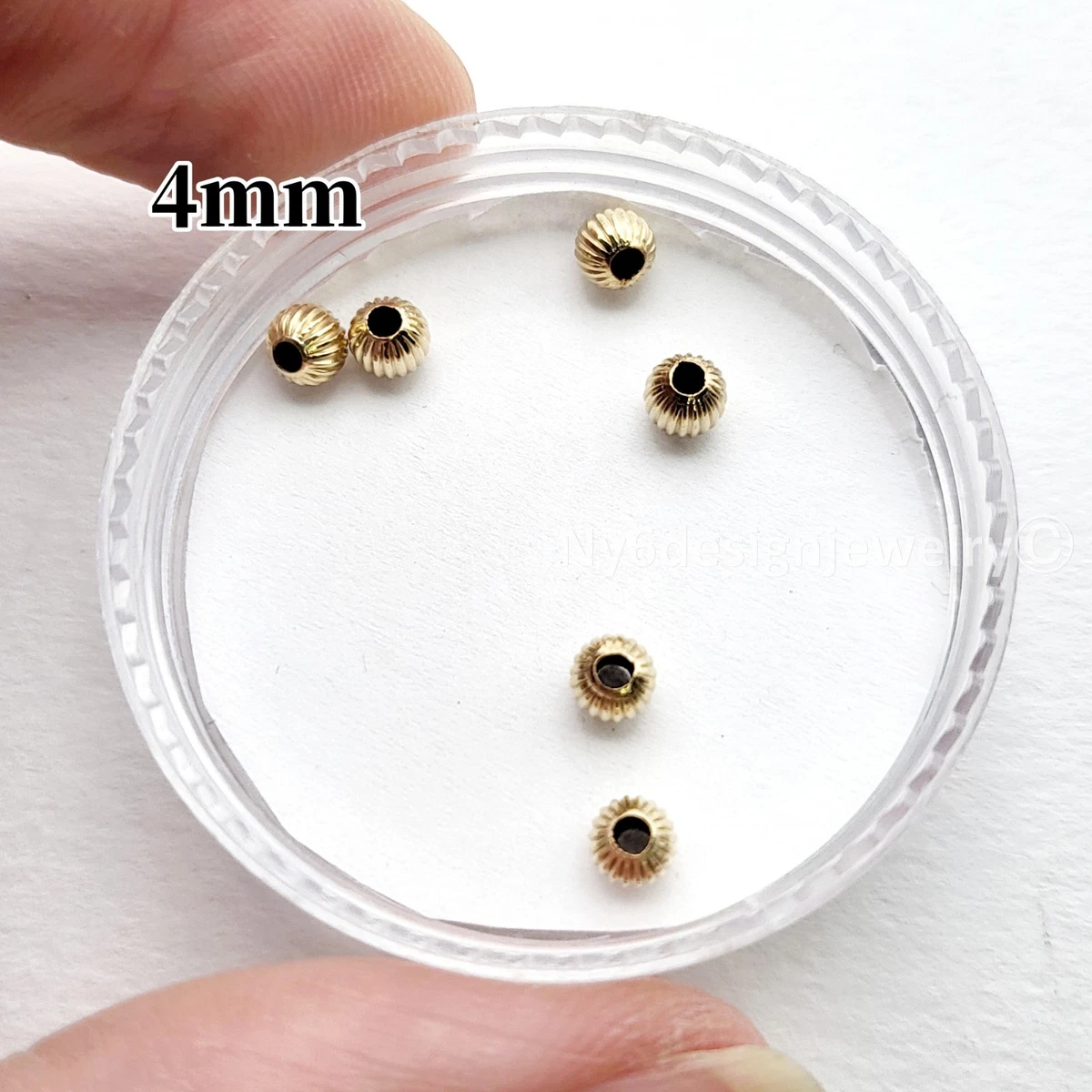 PATIKIL 14K Gold Filled Spacer Perlen – 90 Stück, 5 Mm, Messing, Für Schmuckherstellung & DIY