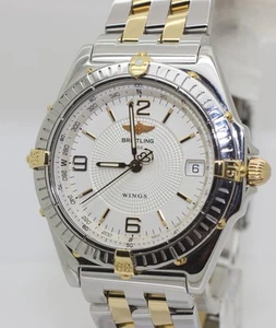 1999 38mm Stahl & Gold Breitling Wings Automatik am SS\18K Pilot Armband B10050 - Bild 1 von 9