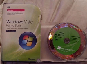  VINTAGE MICROSOFT WINDOWS VISTA HOME BASICALLY W/ PRODUCT KEYS  - Picture 1 of 3