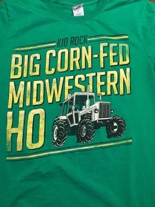 Kid Rock Shirt Size M Big Corn-Fed Midwestern Ho Green - Picture 1 of 2