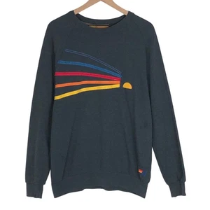 AVIATOR NATION Daydream Applikation Grafik Sweatshirt Damen Gr. XL grau selten - Bild 1 von 10