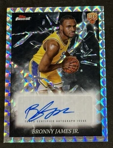 2025 Topps Finest Bronny James Jr. Rookie Electrifying Auto Geometric Lakers RC - Picture 1 of 2